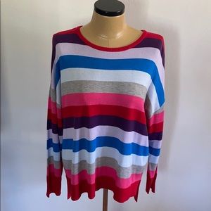 Two Twenty Five Multi Stripe Cashmere Blend Swtr